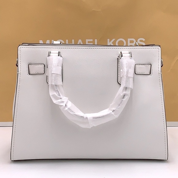 MICHAEL KORS HAMILTON MEDIUM SATCHEL COLOR: OPTIC WHITE NWT - Picture 14 of 16
